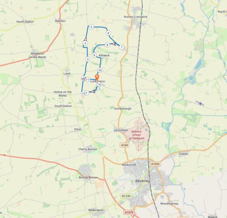 Major Stone Half Marathon Route Map